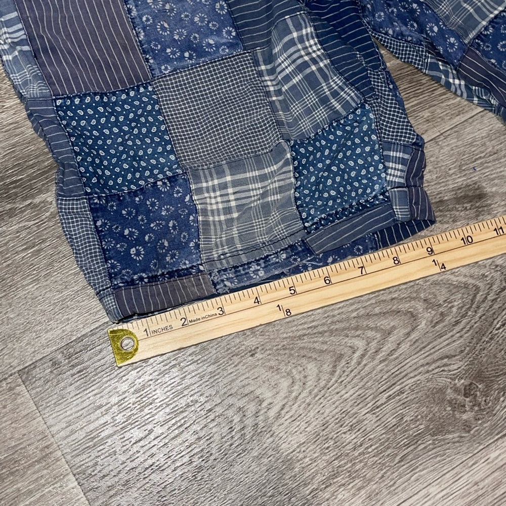 Gap Khakis Blue Plaid Pattern Patchwork Shorts - image 5